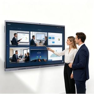 Tableau interactif intelligent 85 pouces à latence nulle pour l'écriture, avec diffusion sans fil, 4K, 20 points tactiles, pour l'éducation et l'animation, double fonction - Product Image 1