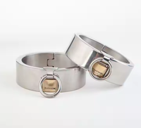 Menottes de cheville en acier inoxydable haut de gamme pour homme, entraves métalliques BDSM, accessoires de fétichisme, outils de contrainte pour jeux adultes