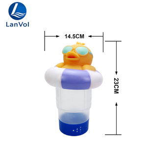 Distributeur de comprimés chimiques amusant en forme de canard flottant, ajustable pour piscine et <span class=keywords><strong>spa</strong></span>, alimentateur de chlore en plastique, facile à utiliser - Product Image 6