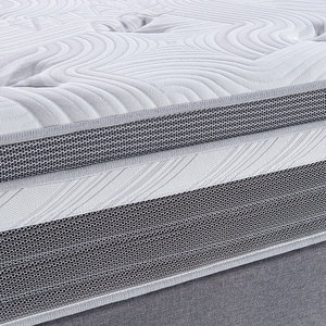 Soft Fabric Latex Mattresses King Queen Size Bonnell Pocket Coil Spring Vacuum <strong>Bag</strong> Packed Visco <strong>Bed</strong> Mattress <strong>in</strong> <strong>a</strong> Box for Sale - Product Image 2