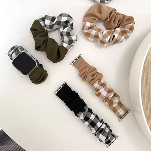 Correa de reloj <span class=keywords><strong>inteligente</strong></span> elástica de doble color a cuadros para mujer, compatible con <span class=keywords><strong>Apple</strong></span> iWatch Band S87 - Product Image 2