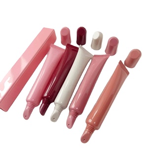 Lápiz Labial Rosa Brillante de Fábrica con Tapa Inclinada y Tubo Suave de 10ml, Envase Cosmético en Stock - Product Image 3
