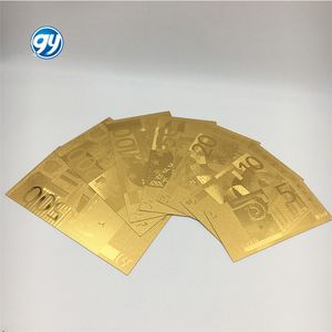 Billet de banque coloré en plastique plaqué or 24 carats de 500 euros - Product Image 5