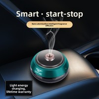 Diffuseur de parfum automatique de luxe pour voiture, alimenté par énergie solaire, en métal, avec capteur de vibration, garantie de 3 ans