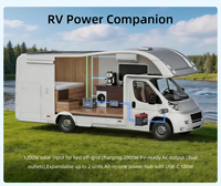 Station d'alimentation portable ABOK 18 kg légère 2000 W LiFePO4 1536 Wh, générateur solaire 1200 W MPPT PD 100 W pour camping en plein air et camping-car
