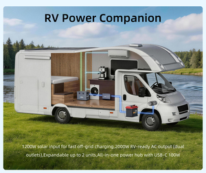 ABOK 18kg Lightweight 2000W LiFePO4 Portable Power Station 1536Wh <b>Solar</b> <b>Generator</b> 1200W MPPT PD 100W for Outdoor Camping RV - Product Image 6