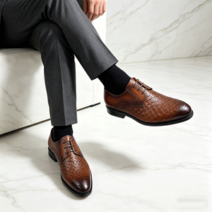 Chaussures habillées Oxford classiques pour hommes, chaussures Derby formelles pour mariage, fête et bureau, chaussures habillées élégantes pour hommes - Product Image 5