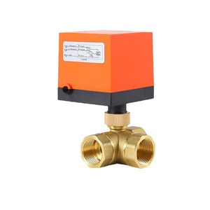 Vanne à bille électromagnétique à trois fils et double commande, vanne thermostatique en laiton fileté pour la climatisation et le chauffage au sol - Product Image 2