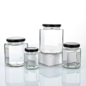 45ml,60ml,85ml,100ml,180ml,280ml,380ml,500ml,730ml Clear Glass Hexagon <strong>Jar</strong> <strong>Small</strong> Hexagonal Spice Honey <strong>Jar</strong> for Chili Spice Jelly - Product Image 1