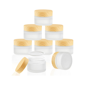 ขวดครีมแก้วฝ้าแบบมีฝาเกลียว ขนาด 5 กรัม/10 กรัม/15 กรัม/20 กรัม/30 กรัม/50 กรัม/60 กรัม/100 กรัม  สำหรับเครื่องสำอาง  รับผลิตแบบ OEM/ODM  พร้อมสกรีนโลโก้ตามสั่ง  สีตามสั่ง - Product Image 1