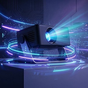 <span class=keywords><strong>Projecteur</strong></span> portable intelligent Android WiFi PTZ 720P 150 ANSI Lumens <span class=keywords><strong>pour</strong></span> cinéma maison et utilisation en chambre - Product Image 1