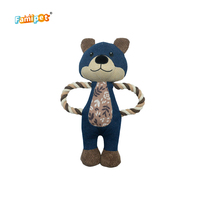 Famipet Fabricant, Vente en gros personnalisée, Nouveau design à thème animaux en denim, Jouet pour animaux de compagnie en peluche douce, froissée et couineuse, Ensemble de jouets pour chiens