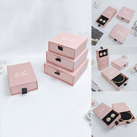 Boîtes à bijoux de luxe écologiques en gros, emballage en carton ultra-fin avec fermeture éclair et poignée, impression de logo personnalisée pour cadeaux