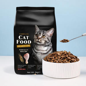 Personalizado 1kg 2kg 3kg 5kg 10kg Fondo plano Mylar Stand up Pouch Perro Gato Pescado Pájaro Bolsa de embalaje de alimentos para mascotas con cremallera - Product Image 1