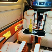 Table rectangulaire pour camping-car, surface de table réglable en bois massif avec pieds pour Mercedes-Benz MPV VAN, accessoires de voiture