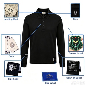 <span class=keywords><strong>Polo</strong></span> personnalisé à <span class=keywords><strong>manches</strong></span> <span class=keywords><strong>longues</strong></span> pour hommes et femmes, logo imprimé printemps-automne à revers de couleur unie pour la publicité de groupe culturelle - Product Image 4