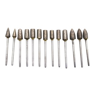 Kim Cương gắn điểm mạ điện Kim Cương Burr Set mài đầu chất lượng cao <span class=keywords><strong>burs</strong></span> nha khoa hoàn toàn thiêu kết kim cương BUR - Product Image 1