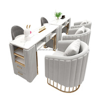 Offre Spéciale : Ensemble Table et Chaise de Manucure Style Européen – Mobilier Moderne pour Salon de Beauté et Onglerie