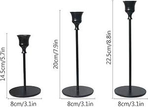 Vente flash Nouveau ZHUODI Style européen Porte-bougie en métal noir lisse à fond plat fait à la main pour la Saint-Valentin Maison - Product Image 5