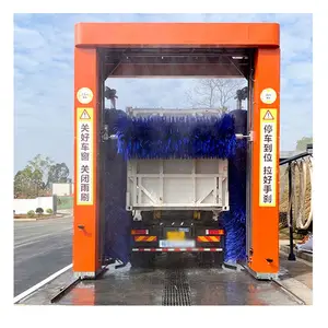 Orange 3 Brushes Reciprocating Automatic Car Washing Bus Wash Machine