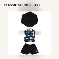 Vêtements pour poupées BJD 1/12 sur mesure OEM, ensemble de quatre pièces de style britannique pour mini-poupées OB11, vente en gros