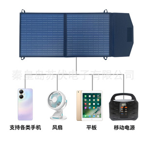 <b>Foldable</b> <b>Solar</b> <b>Panel</b> 45W Portable Outdoor Charging For Phone Tablet Fan Power Bank - Product Image 1