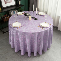 Nappe en polyester jacquard de couleur unie personnalisable de luxe en usine couverture de table imperméable pour hôtel fête mariage vente en gros