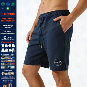 Pantalones cortos <span class=keywords><strong>de</strong></span> hombre con cordón personalizados al por mayor, pantalones cortos <span class=keywords><strong>de</strong></span> algodón estampados, ropa <span class=keywords><strong>de</strong></span> calle lisa, pantalones cortos con cintura elástica para hombre - Product Image 1