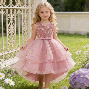 MQATZ New Arrival Floral Patterned Sequins Cake <strong>Kids</strong> Party <strong>Dresses</strong> 3-10 Years Baby Girls' Party Gowns Flower Girl <strong>Dress</strong> AL066 - Product Image 5