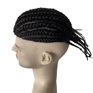 Sistemas de Cabello Humano Virgen Indio # Toupee de Seda con <span class=keywords><strong>Trenzas</strong></span> Estilo Cornrow en Color Negro 1B, Base de Seda 8x10 <span class=keywords><strong>para</strong></span> <span class=keywords><strong>Hombre</strong></span> - Product Image 6