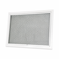 Diffuseur d'air de retour pour plafond HVAC, grille en aluminium alvéolée EC 595*395, joint d'angle encastré