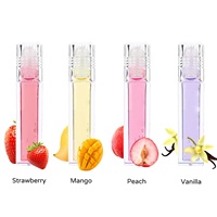 Huile à lèvres repulpante minérale végétalienne Clear Glow, fini lumineux, teinte pour les lèvres, protection solaire, hydratante, marque privée pour les cosmétiques