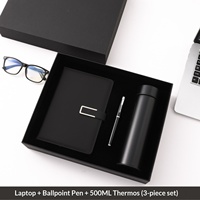 Coffret Cadeau d'Entreprise Personnalisé pour Remise de Diplôme : Carnet A5, Stylo, Thermos, Couverture en Cuir PU Gaufré – Cadeau Promotionnel Personnalisé