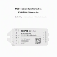 Contrôleur de bande LED RGB PWM en réseau maillé, synchronisation sans fil multi-appareils, application BanlanX pour éclairages de scène et accessoires d'éclairage