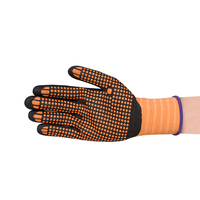 Sarung Tangan Kerja Pria Nitril Pengaman Nylon 15 Gauge, Dapat Disesuaikan, Bernapas, Tahan Lama, Reflektifitas Tinggi