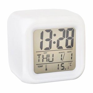 Custom Logo DIY Unicorn KidsParty Supplies Gift Blank Plastic Color Cube LCD Electronic Digital Time Calendar Alarm <b>Clock</b> - Product Image 1