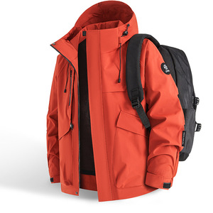 Chaqueta Impermeable Unisex para Montaña, Otoño, con Capucha, Cierre de Cremallera, Forro Polar, Cortavientos, para Correr, Senderismo y Actividades al Aire Libre - Product Image 4