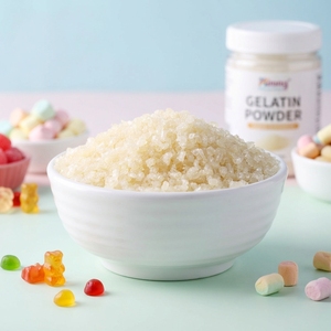 Poudre de <span class=keywords><strong>Gélatine</strong></span> Bovine de Qualité Alimentaire 250 <span class=keywords><strong>Bloom</strong></span> – Matière Première pour Bonbons Gélifiés, Guimauves, Confiseries et Chewing-gums - Product Image 2