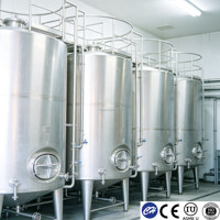 Tanque de Maduración para Producción de Extracto de Café SS304 con Certificación ASME y CE, 500-3000L, con Control de Temperatura, Doble Pared, Directo de Fábrica