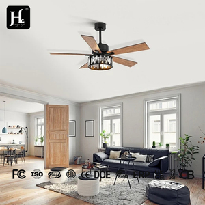 Factory wholesale decorative 52-inch LED DC <b>ceiling</b> fan, 3 wooden blades, <b>ceiling</b> fan with <b>light</b>, designer <b>ceiling</b> fan wholesale - Product Image 3