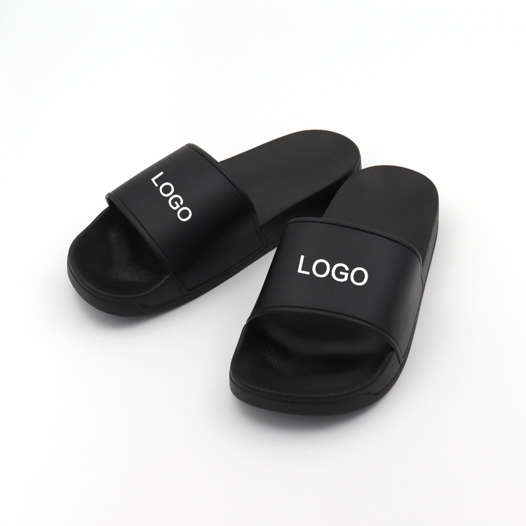 Wholesale Factory Price Black Unisex Men Women Custom Logo Blank Slides Slippers Footwear