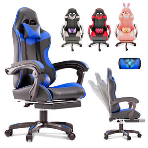 MOQ 1 Envío Gratis Gamer Pink Silla <span class=keywords><strong>Gaming</strong></span> <span class=keywords><strong>Racing</strong></span> Silla de juego profesional con masajeador - Product Image 6