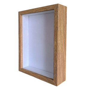 Marco de Madera MDF de Nogal de 10\", 9x9\", 8x8\" Pulgadas de Profundidad, Marco 3D con Efecto de Sombra, Plexiglás Negro y Blanco, Decoración con Corte de Troquel, Marco para Fotos y Arte - Product Image 4