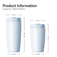 Mug à café réutilisable en acier inoxydable écologique avec couvercle verrouillable, isotherme sous vide, pour un style de vie nomade