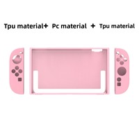 Étui de protection détachable en TPU et PC pour 2 appareils, anti-chute, transparent, accessoires de jeu