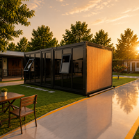 Maison conteneur mobile de luxe de haute qualité, 20 pieds 40 pieds, en structure acier, écologique, avec salle de bain et cuisine, pour villa et complexe hôtelier