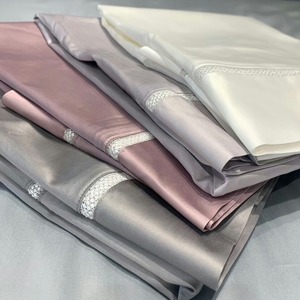 <b>Double</b> Ply Egyptian Cotton Four Piece Bedding Set 100 Count Long Staple Cotton Solid Color Breathable Home Use - Product Image 2