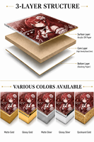 Kartu Shikishi Berlapis Emas Premium, Kartu Ilustrasi Koleksi Cetak Berkualitas untuk Merchandise Game