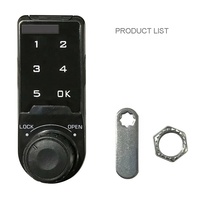 Cerradura Inteligente Electrónica con Código, de Acero Inoxidable Plateado y Negro, para Cajones, Archivadores y Almacenamiento de Correo, para Uso en Oficinas, Hoteles y Escuelas