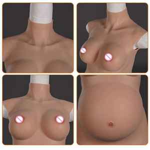 URCHOICE-Estómago realista de silicona para embarazadas, 4/6/9 meses para programas de televisión, películas y accesorios de televisión, categoría de forma de pecho - Product Image 5